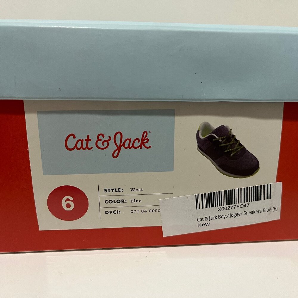Cat & Jack Boys West Lace Up Jogger Sneakers Shoe Blue - Size # 6  NWT!!